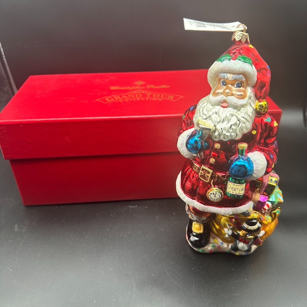 1999 CHRISTOPHER RADKO MILLENNUIM‎ SANTA 9.5" ORNAMENT 99-478-0